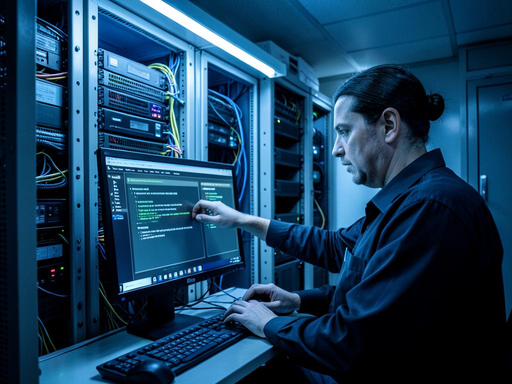 Information security team reviewing access controls and secure data infrastructure